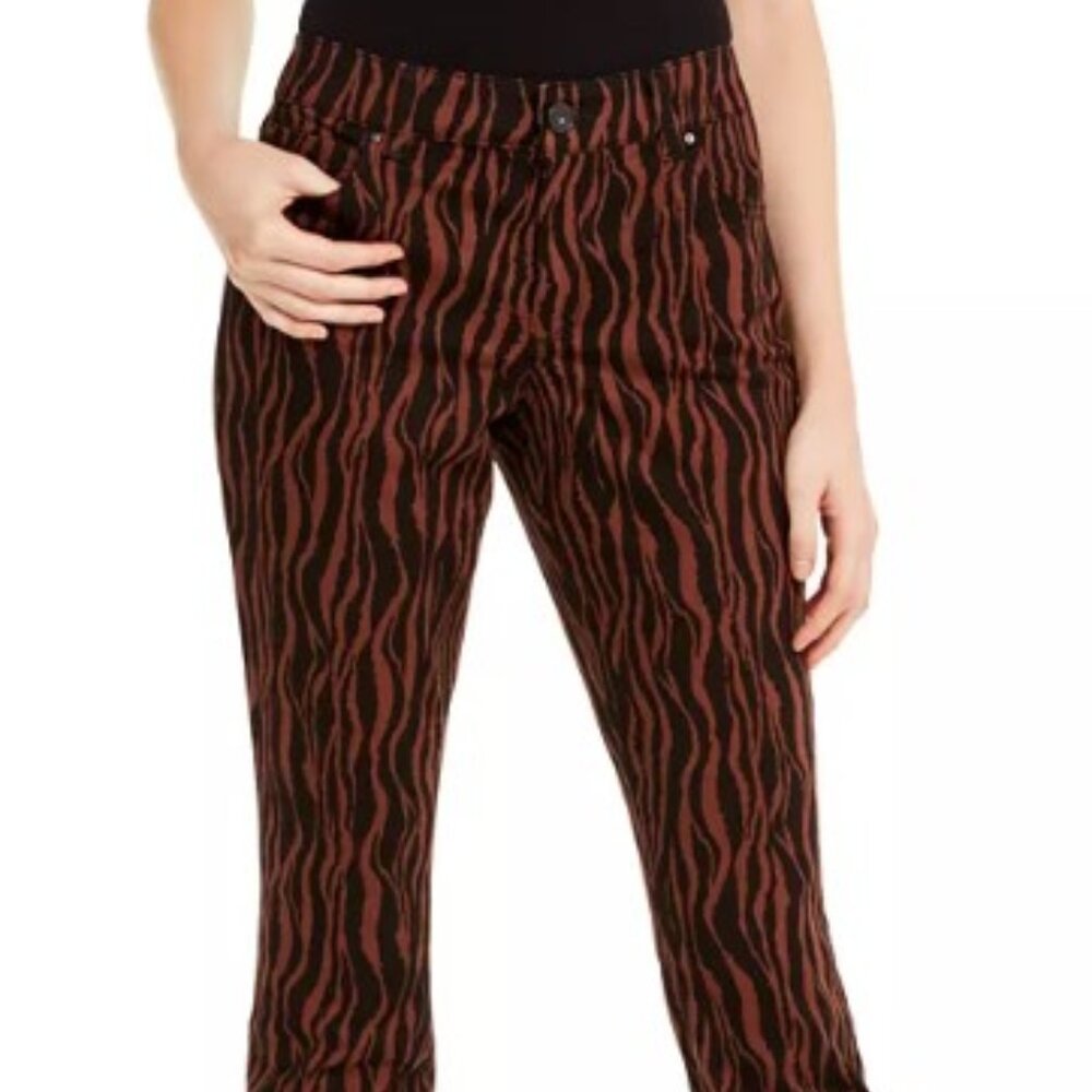 Inc Tiger-Print Skinny Jeans View 2